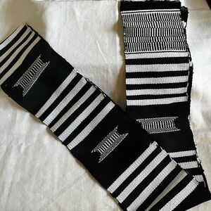 Black and White Cultural Kente Stole.